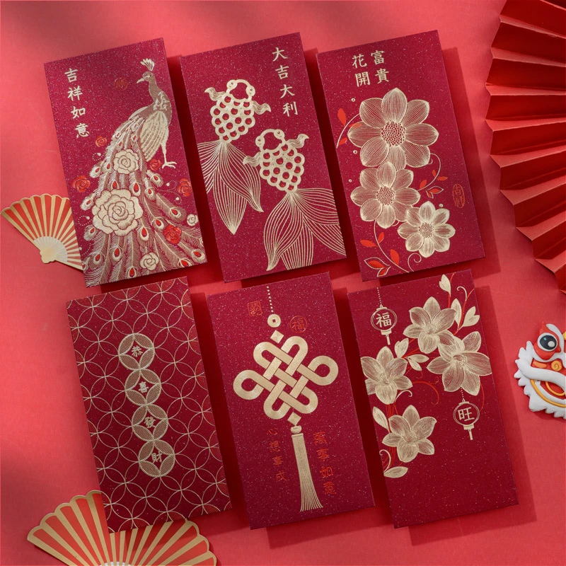 安哥拉红轻奢红包2026马年国风创意烫金大号利是封个性新年中国风