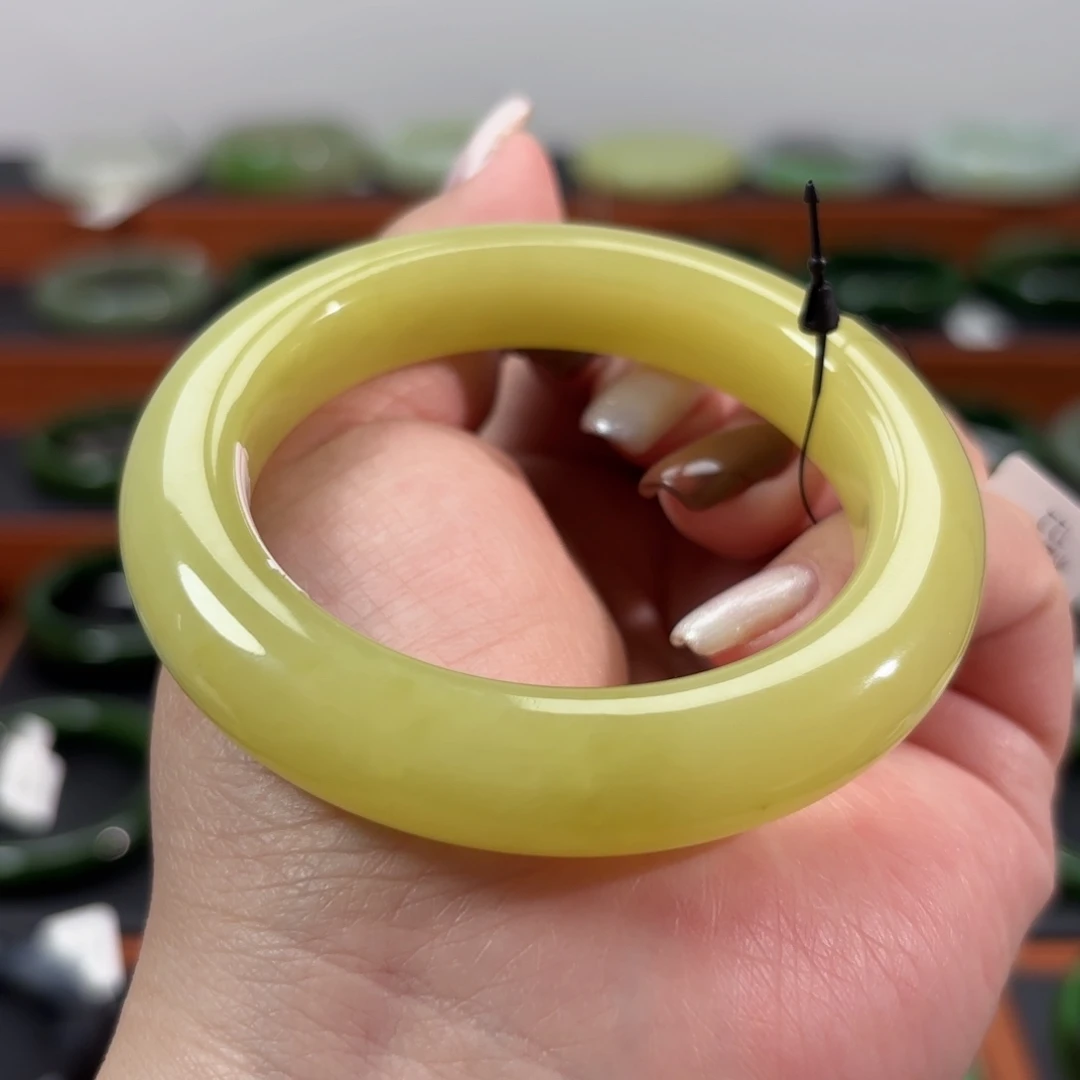 和田玉未镶嵌手镯54-55