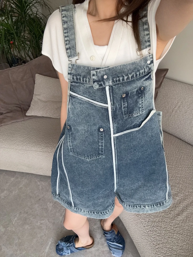 舟舟【双面穿背带裤】背带裤休闲时尚潮流百搭潮牌