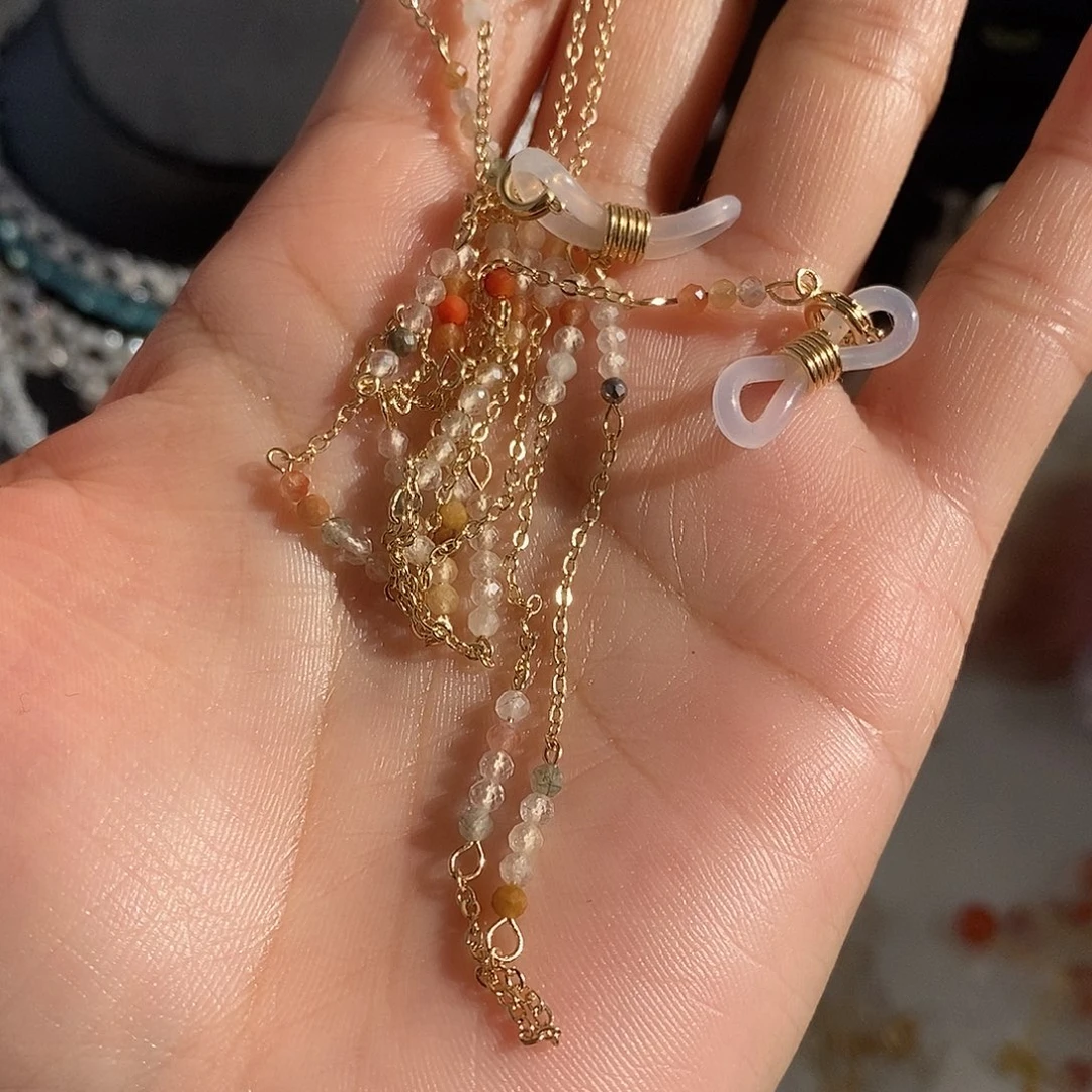 颈饰合金发晶彩发晶眼睛链