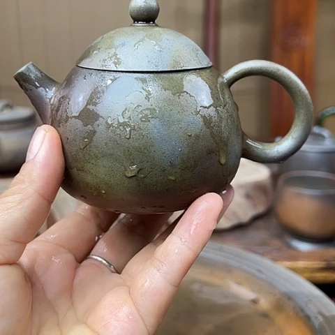 戬谷龙窑柴烧茶壶7