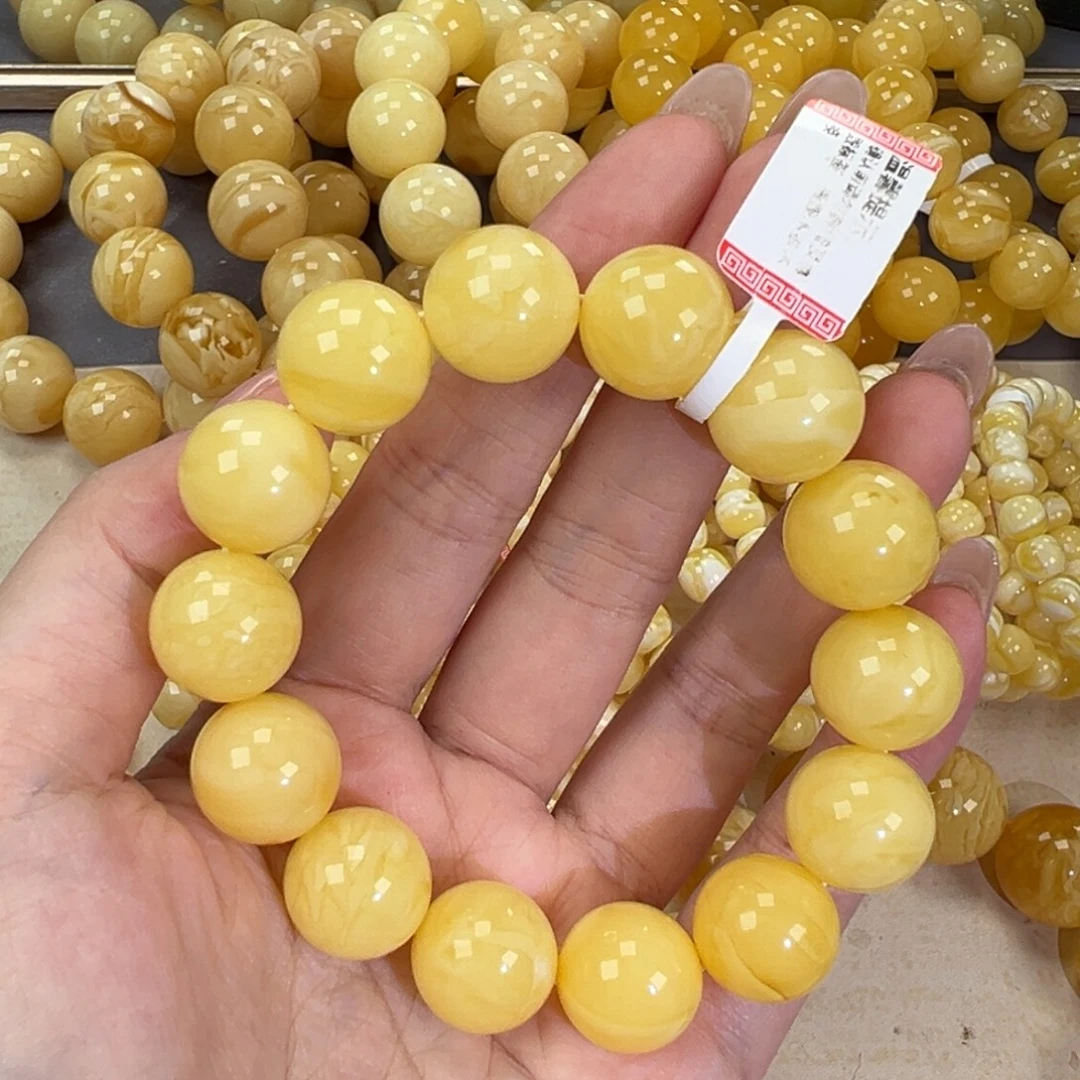 手链琥珀未镶嵌28.7浓蜡