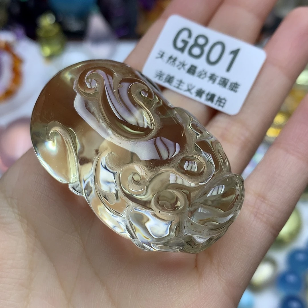 珠宝半成品水晶未镶嵌手把件