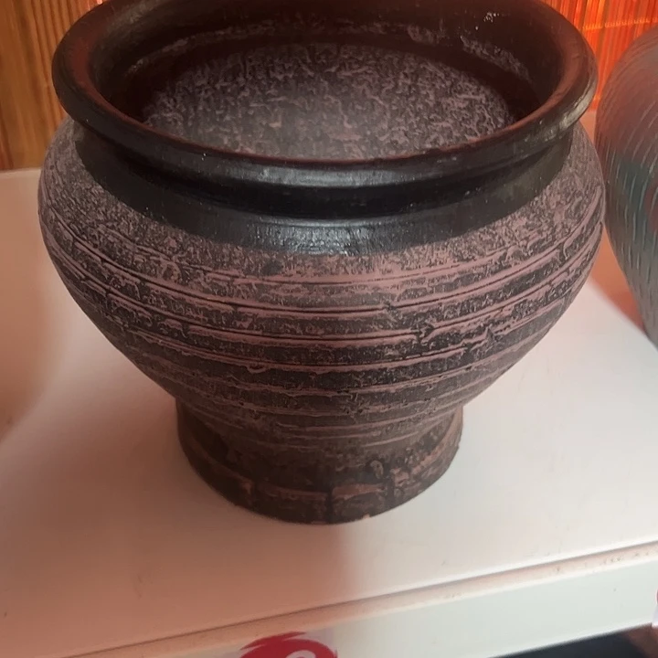微瑕土陶有孔高19口19