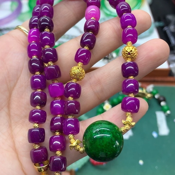 苏纪石（舒俱来）合金颈饰吊坠