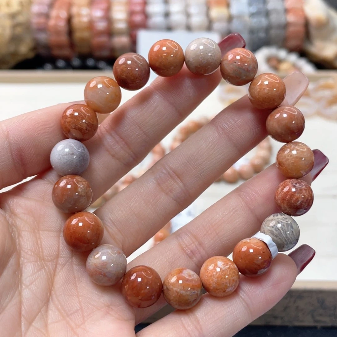 硅化珊瑚（珊瑚玉）手链未镶嵌太**人255