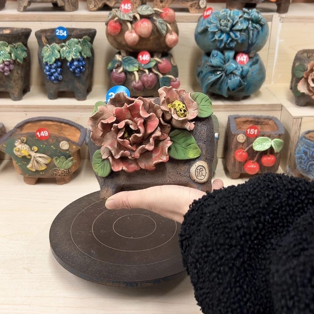 紫砂花盆263号内口11外高11