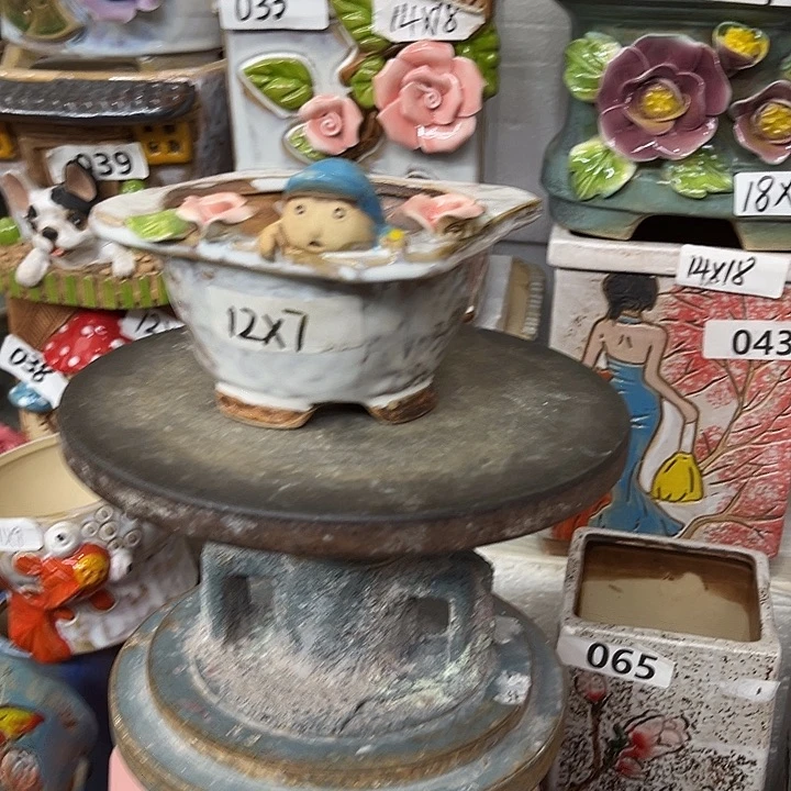 粗陶材质多肉花盆