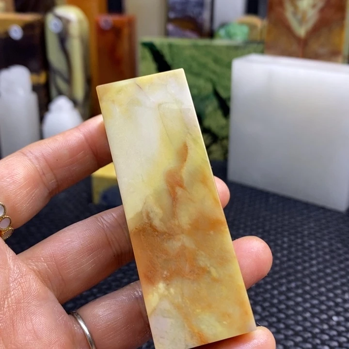 仙居石开***蛙青田石印章石