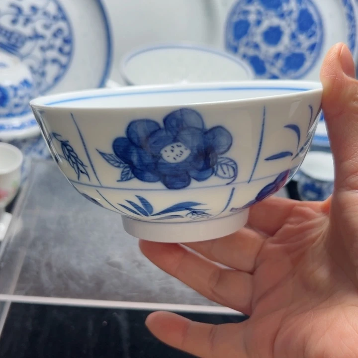碗手绘5寸木棉花饭碗