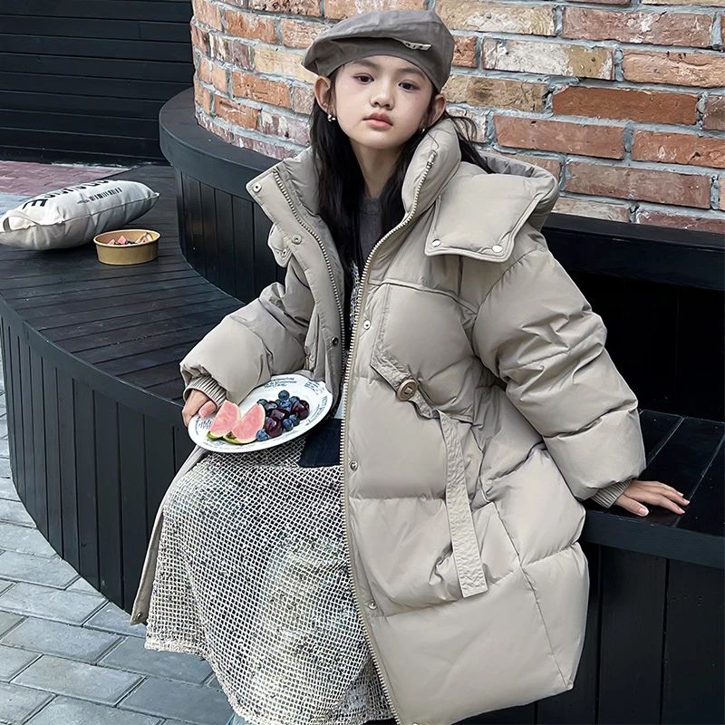 女童羽绒服冬季2024新款时尚洋气儿童韩版冬装童装中大童加厚外套