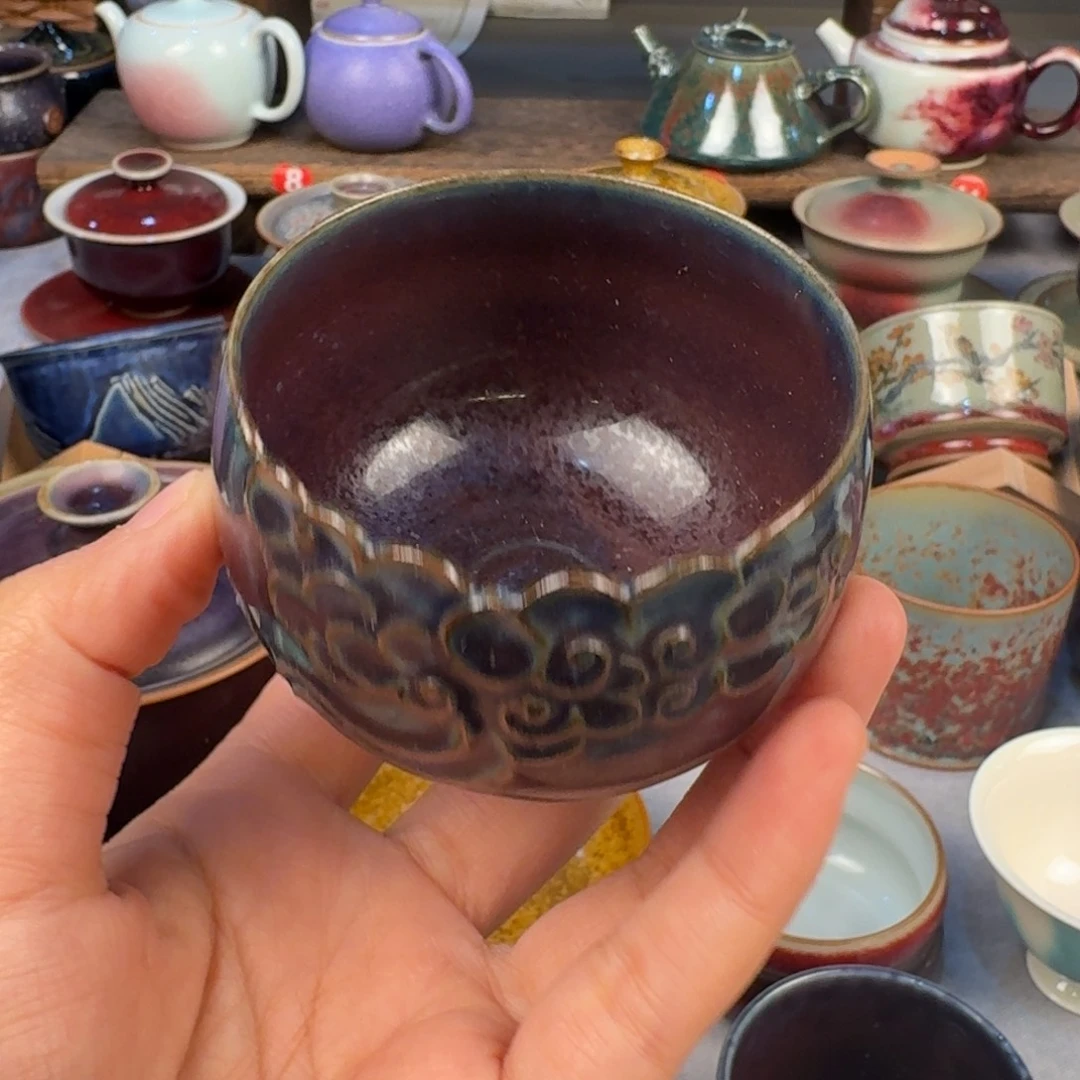 陶摆件钧瓷单杯钧瓷单杯钧瓷单杯钧瓷