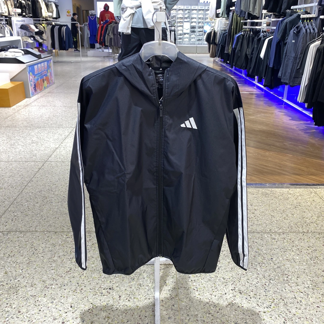 adidas阿迪达斯男子防风梭织连帽外套训练夹克IM7848