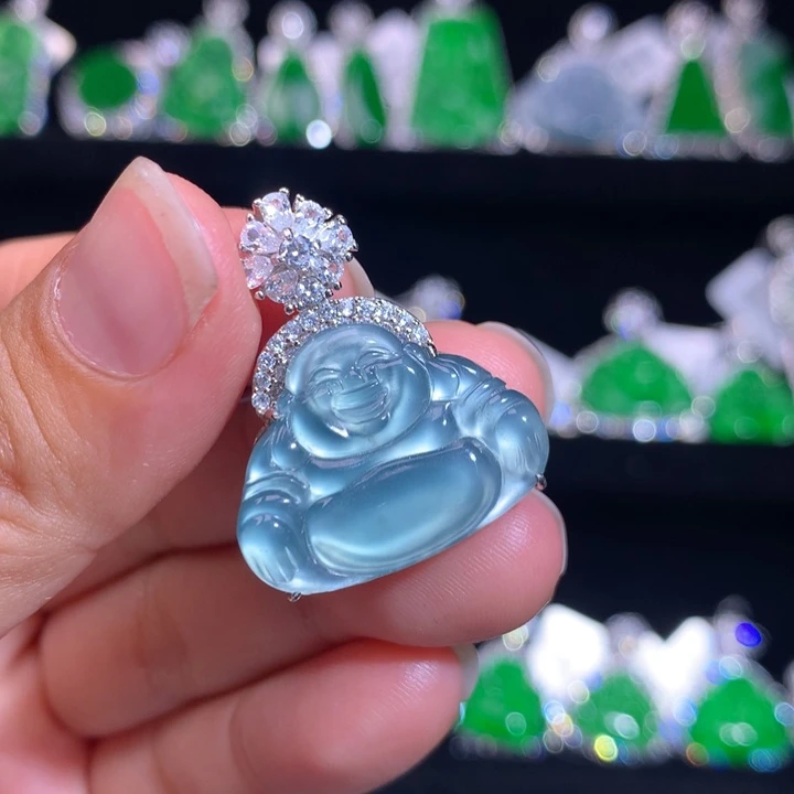【闪购商品】颈饰银S925镶嵌翡翠天然翡翠