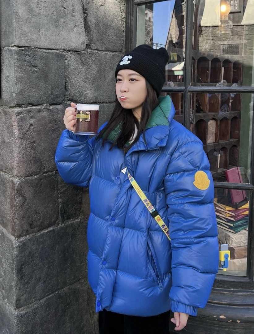 全新未使用 MONCLER  aa2330 联名Dervo 绗缝袖标立领羽绒服 2码