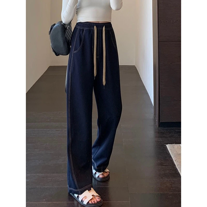 修饰腿型～显腿长复古凉感高腰显瘦百搭阔腿裤直筒裤女春秋季新款