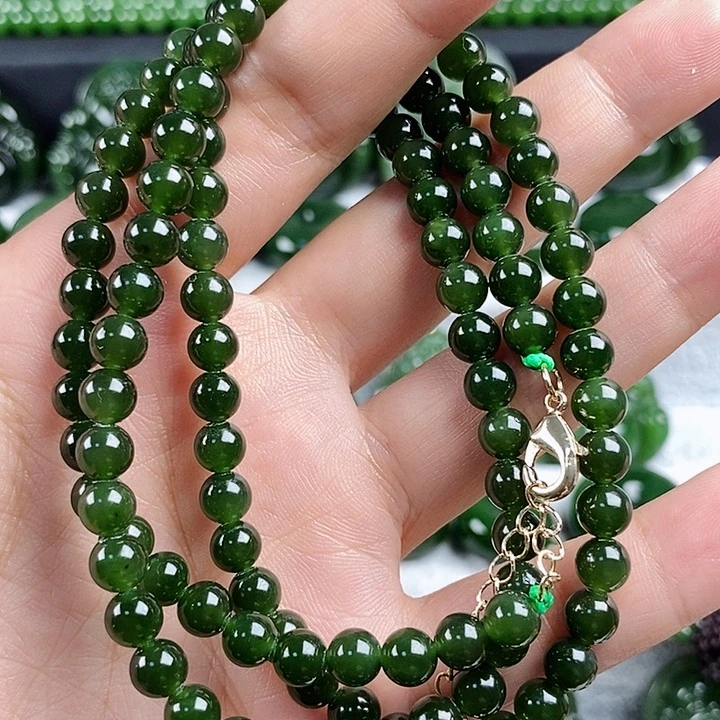 和田玉（碧玉）未镶嵌颈饰6mm