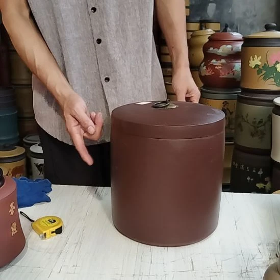 茶杯紫砂正品茶叶罐八饼直筒素面211