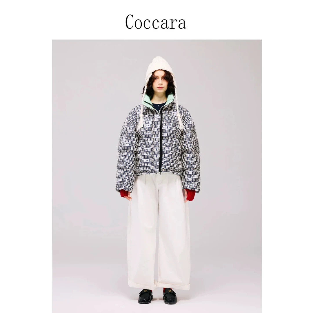 Coccara设计师品牌2025年短款羽绒服外套鹅绒服女百搭休闲时尚