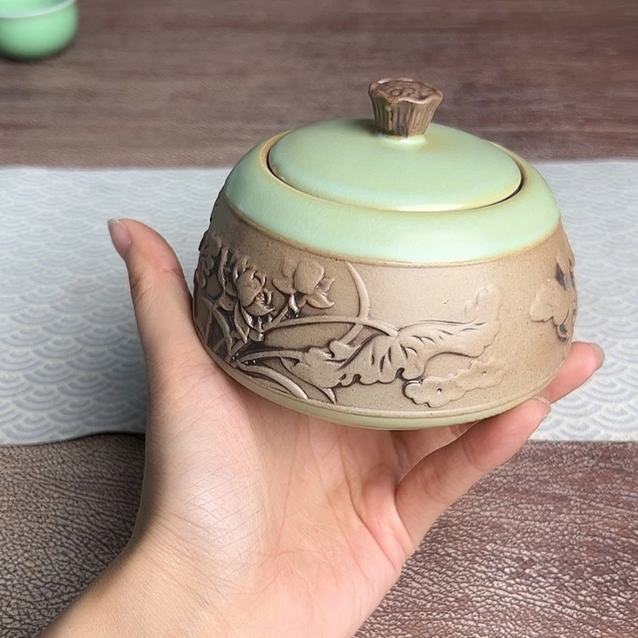 龙泉云间青瓷小米茶器