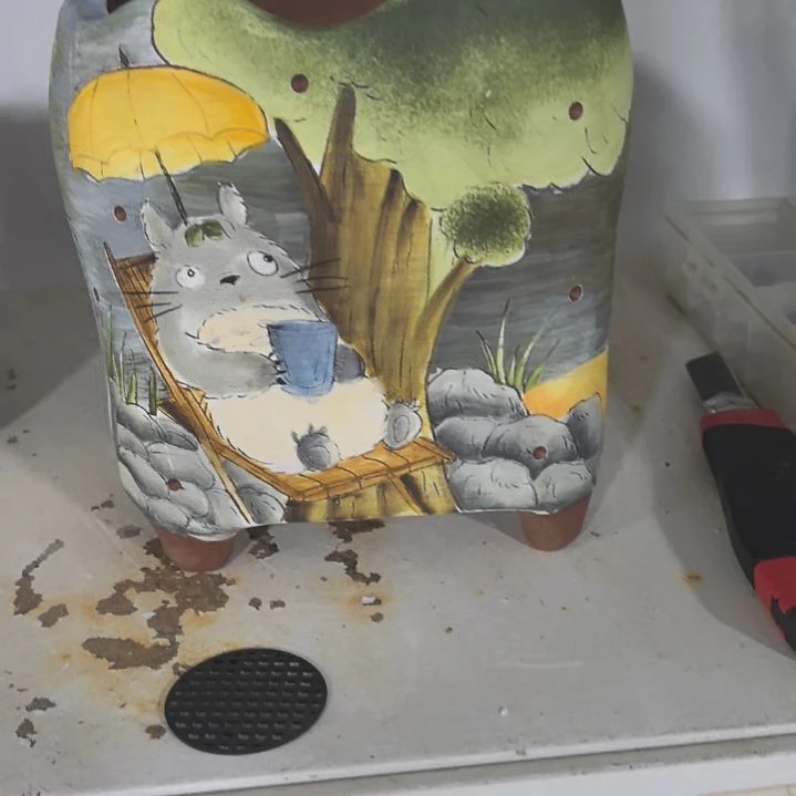 红泥花盆景德镇陶瓷