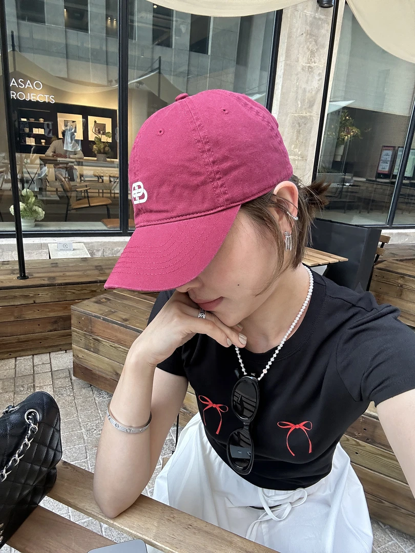 YANGLE_印花正肩短袖t恤女2025年新款夏季宽松休闲蝴蝶结圆领体恤