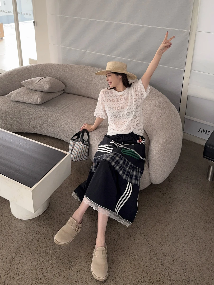 BETTERJOELAY-【小白花】时尚可爱小裙子百搭小清新半身裙WL1065