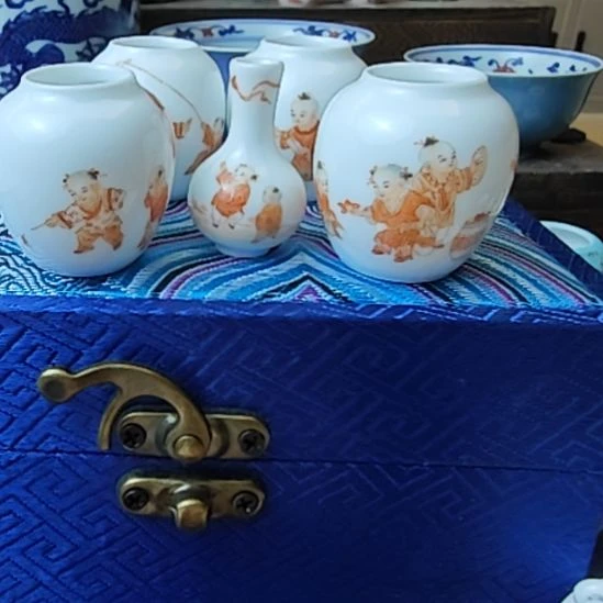 广笼婴戏罐五件套