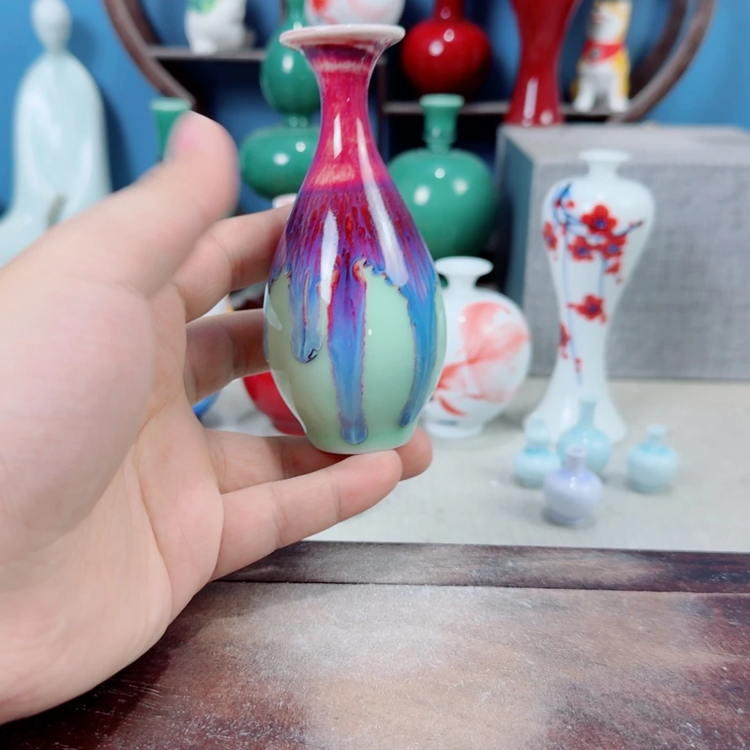 陶瓷手工小花器摆件