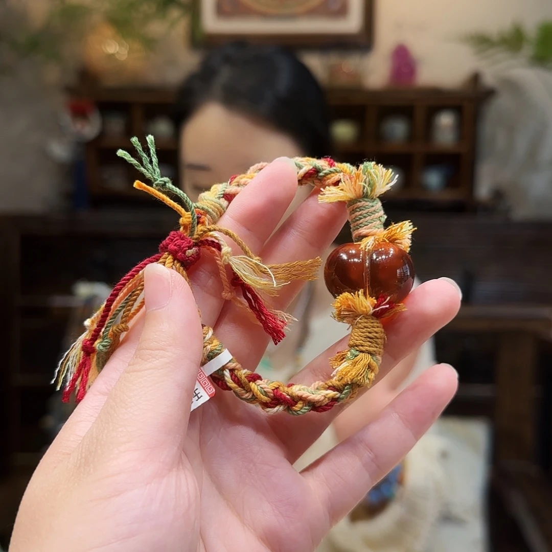 血珀未镶嵌手绳血珀屁桃爱心