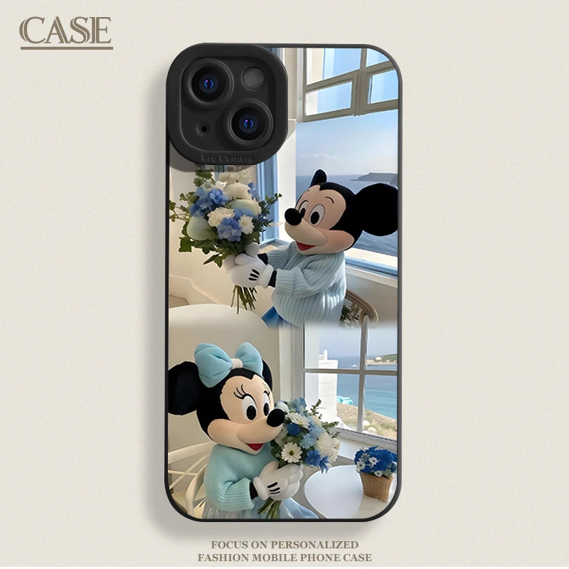 鲜花米奇米妮适用iPhone17ProMax手机壳16苹果15软14瞳影13磨砂12