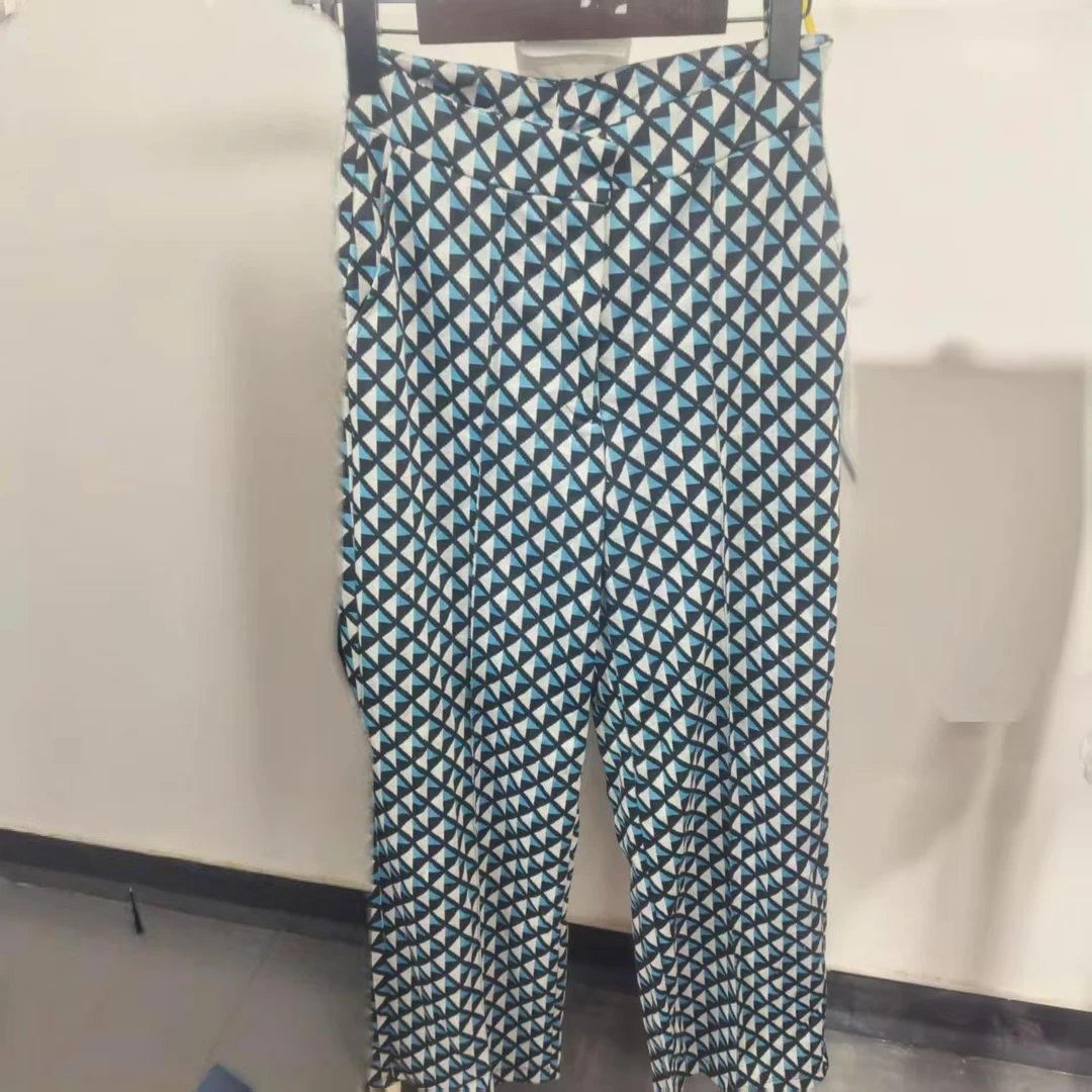 43-14菱形图案女裤