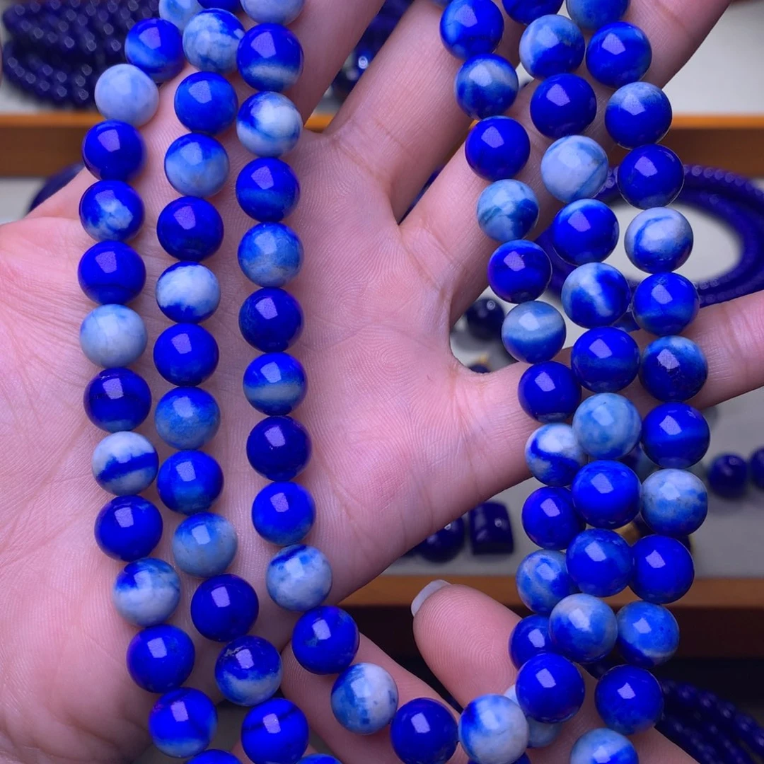 青金石未镶嵌手串9mm