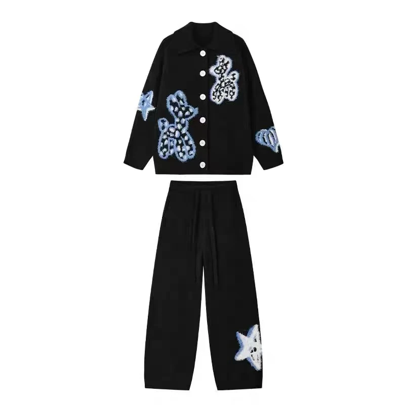 专属链接秋季新款百搭轻奢斑点狗加厚半边绒家居服套装女可外穿15