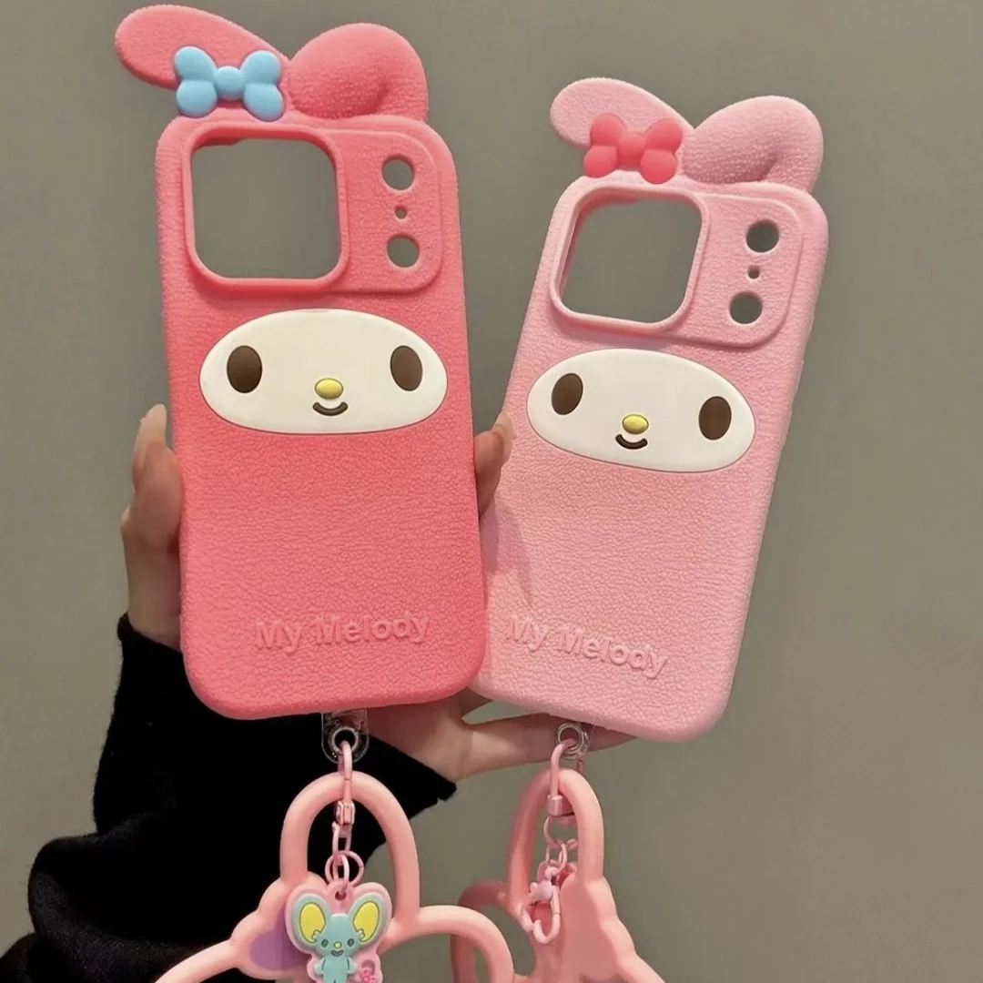 适用iPhone华为|可爱美乐蒂三丽鸥适用17p全包防摔硅胶手机壳