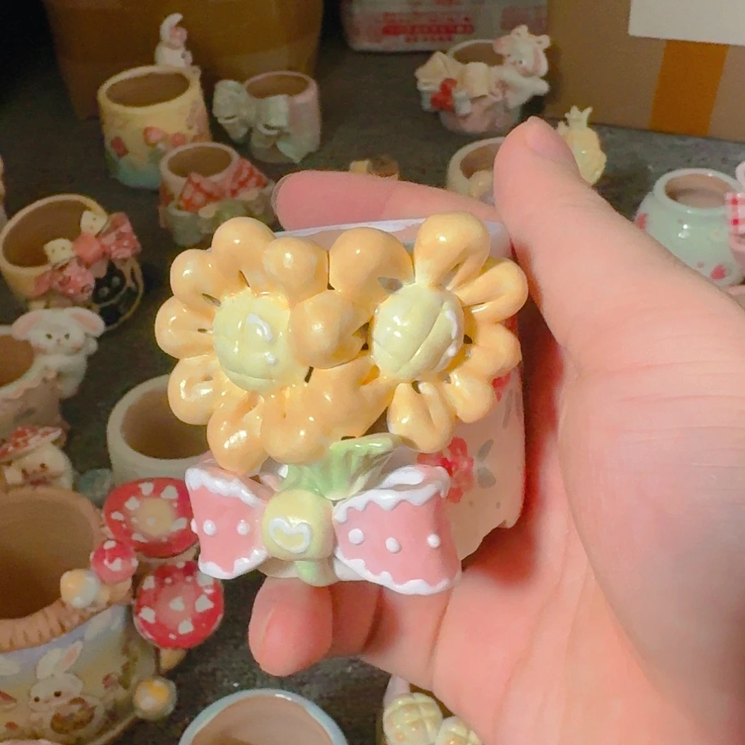 老梧家的手工陶瓷多肉花盆