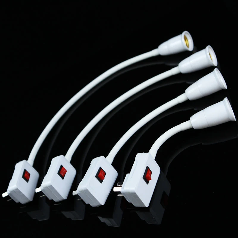 万向灯座转换器插头插座灯 插电软管带开关27螺口壁灯插灯座