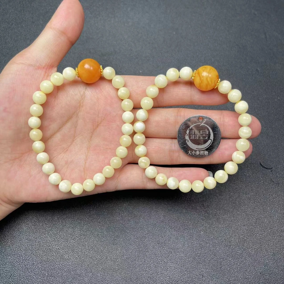 翡昱-N5-39263-618-蜜蜡手串/约7-12+/约25颗/-多样性发其一-C