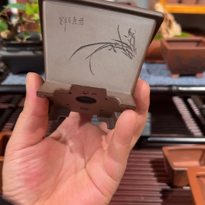 紫砂花盆原矿紫泥