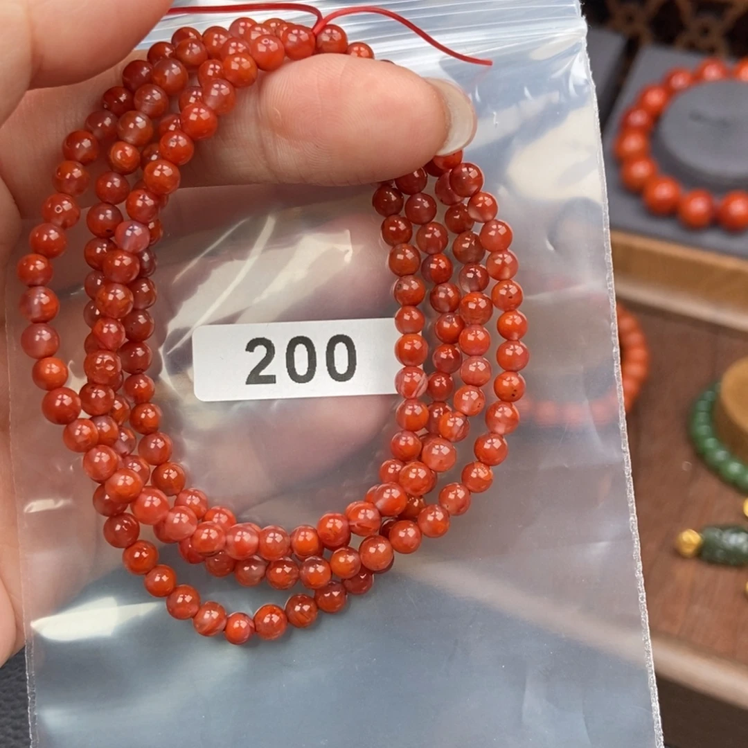 南红玛瑙未镶嵌手链