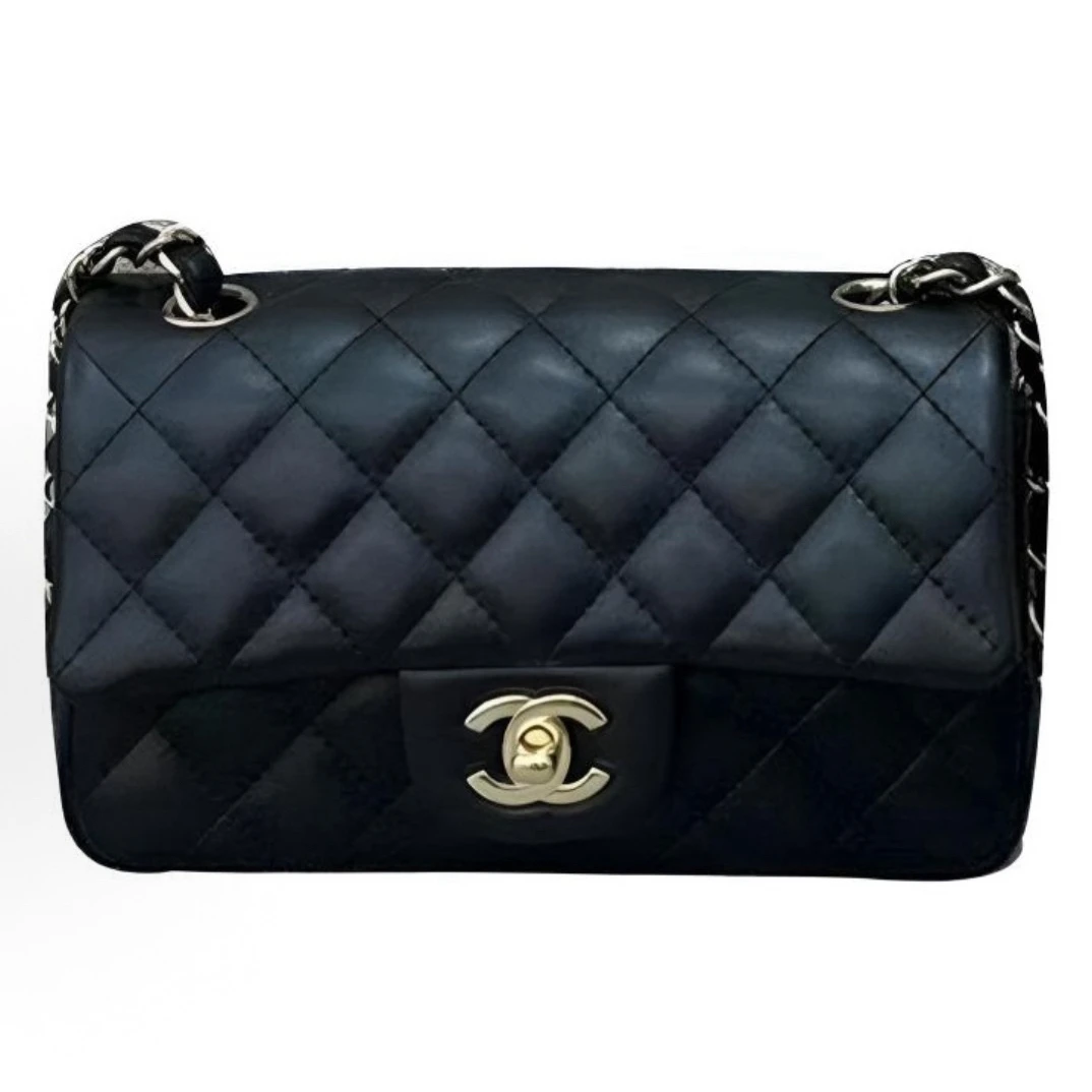 99新 Chanel/香奈儿 Chanel香奈儿24b经典cf大mini黑金