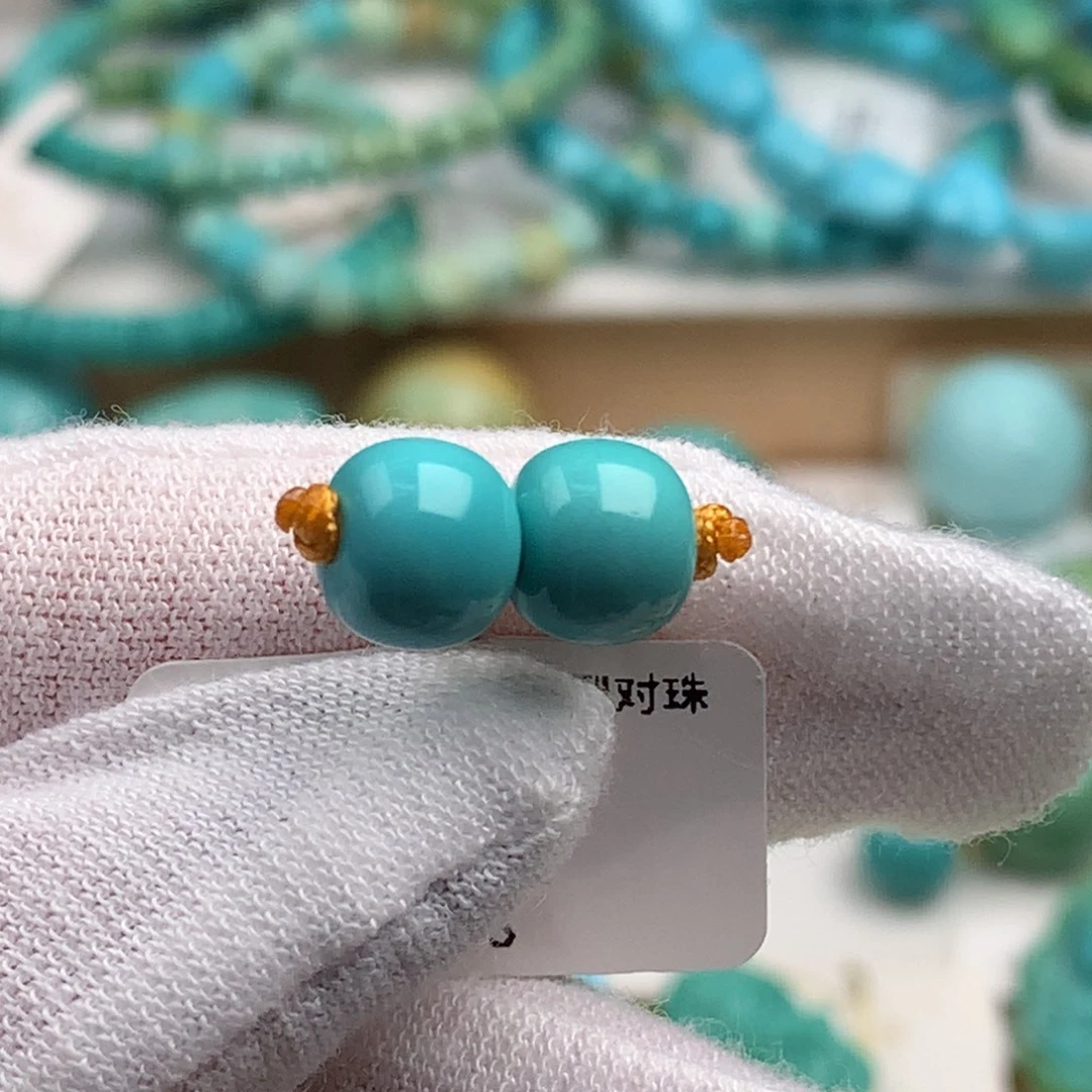 未镶嵌绿松石珠宝奇石7.8毫米