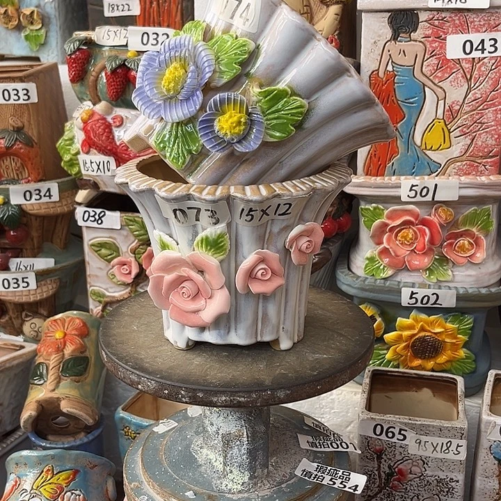 粗陶材质多肉花盆