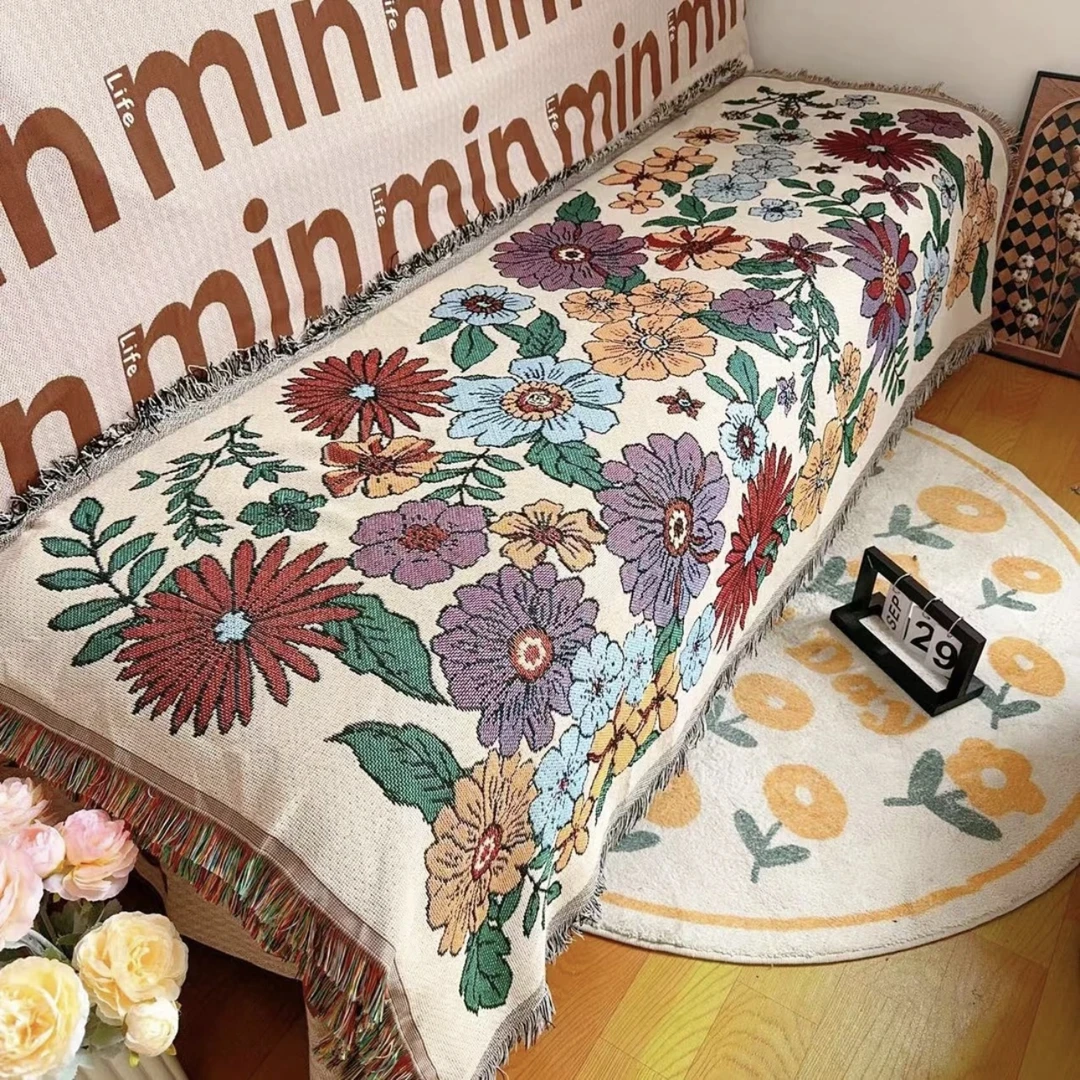 [繁花90*330±]沙发巾四季通用