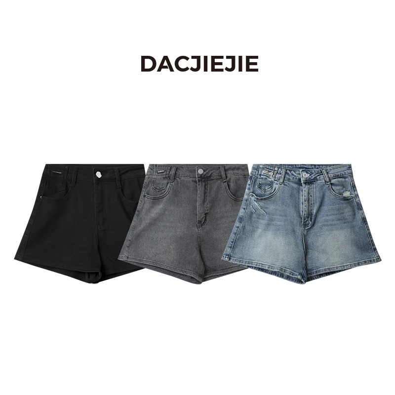 【牛仔短裤】夏季潮流显瘦时尚休闲宽松复古百搭阔腿短裤