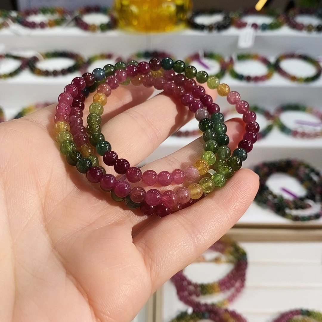 手链碧玺未镶嵌G2340素圈颜色微差