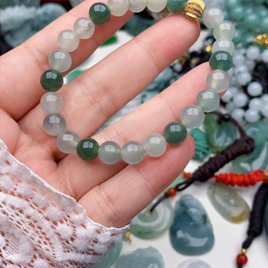 翡翠未镶嵌颈饰手串