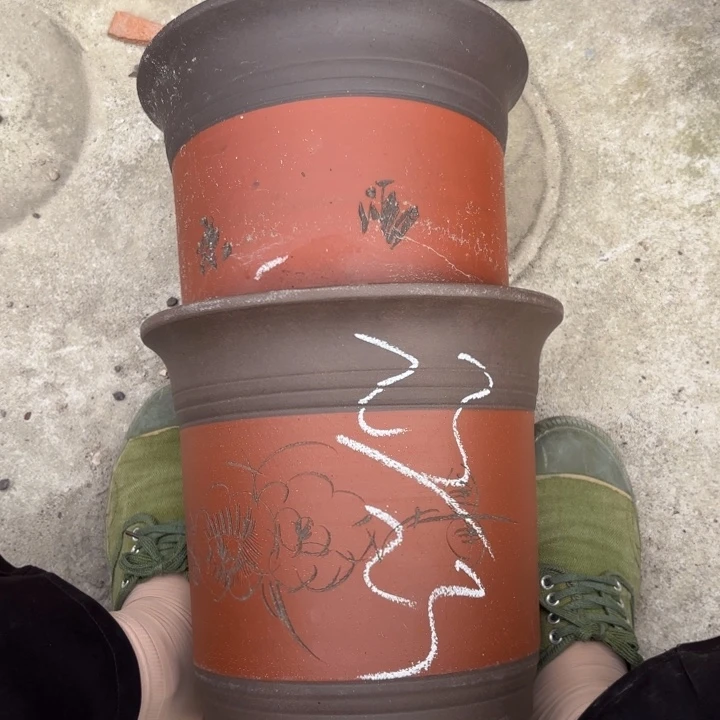 紫砂花盆紫砂的花