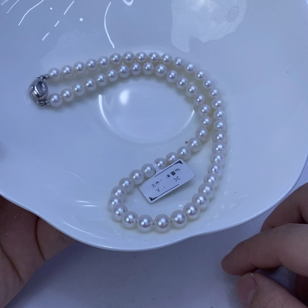 淡水珍珠银S925镶嵌颈饰