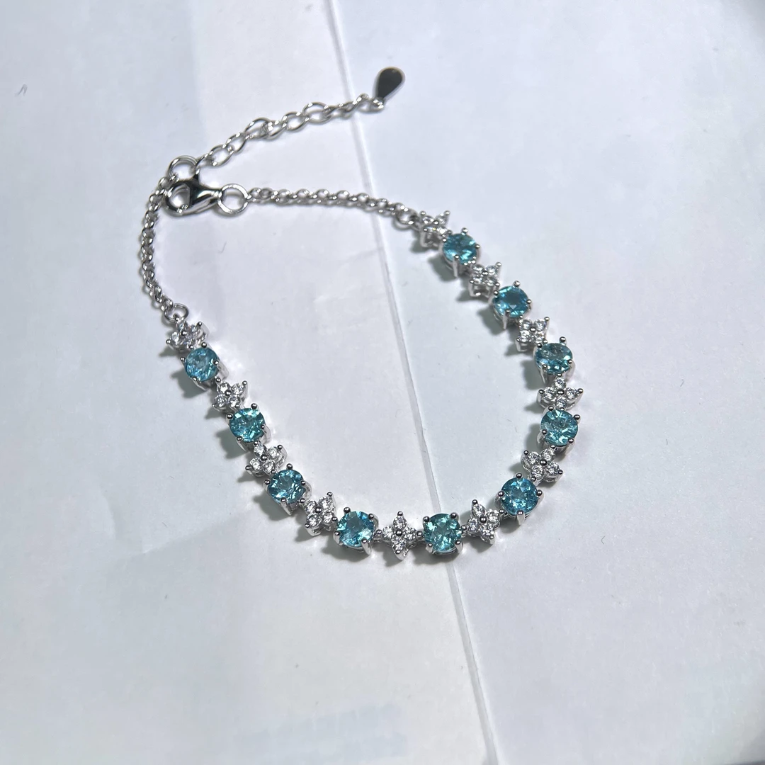 磷灰石4mm*10蛋面手链s925   KT25030410